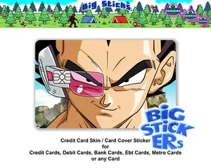 Calcomanía envolvente de pegatinas inteligentes con cubierta de tarjeta de crédito/débito Scouter Vegeta - Imagen 1 de 16