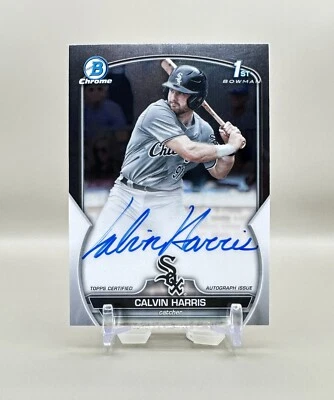 2023 Bowman Draft Chrome Prospects Autograph #CDA-CHA  CALVIN HARRIS -1st Bowman - Image 1 of 2
