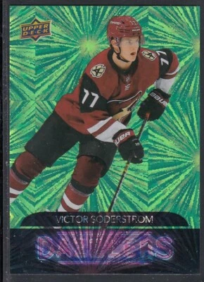 2020-21 Victor Soderstrom Upper Deck Series 2 Green Dazzlers Hockey Card #DZ-53 - Image 1 of 2