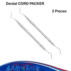 AAPRO 2 Pc Cord Packer Serrated BN1 Double Ended Dental Instruments - Picture 1 of 5