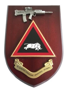 1st UK Armoured Division + Pewter SA80 Military Wall Plaque - Picture 1 of 1