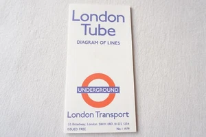 1979 No. 1 London Transport Underground Map Diagram of Lines Tube Ref 380 VGC - Picture 1 of 4