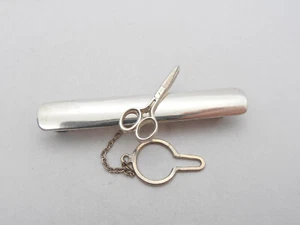 Forbici : Fermacravatta in ARGENTO 925 - Parrucchieri - Sarti - Barbiere - - Picture 1 of 6