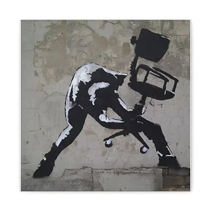 Banksy London Calling Clash Street Art Canvas Wall Decor - Picture 1 of 25