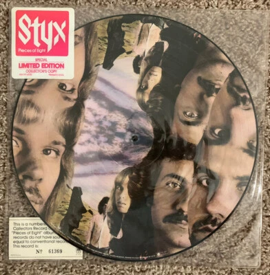 STYX 12” VINYL LP PICTURE DISC PIECES OF EIGHT LIMITED EDITION NUMBERED - Image 1 of 4
