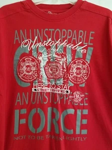 Evolution In Design Red Shirt Pullover Logo Unstoppable Force Long Sleeve Sz XL - Picture 1 of 8