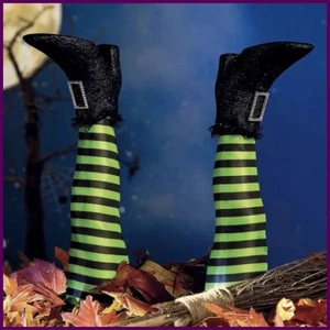 1 PIEZA Decoración de Halloween Pierna de Bruja Malvada Decoración Invertida Pies de Bruja Malvada - Imagen 1 de 29