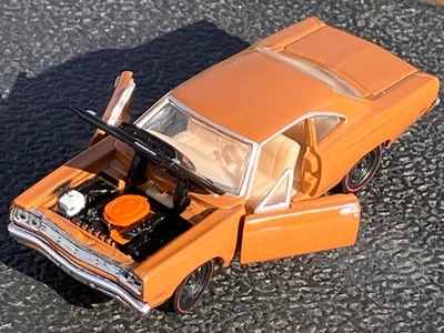 M2 1969 Plymouth Road Runner A12 440 Six Pack Rubber Tires 1/64 Diecast - Image 1 of 4