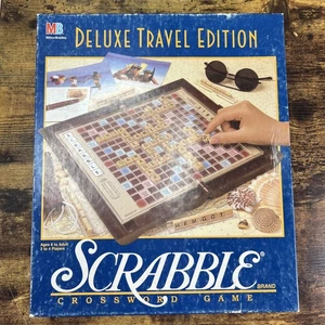 Scrabble Deluxe Travel Edition by Milton Bradley with Tiles and Pouch Complete - Picture 1 of 9