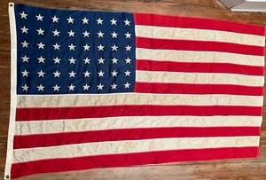 48 Sterne amerikanische Flagge 32 x 57 Vintage unbeschriftet - Bild 1 von 6