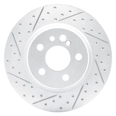 For Mercedes-Benz CL500 98-99 DFC Drilled & Slotted Rear Driver Side Brake Rotor - Imagem 1 de 4
