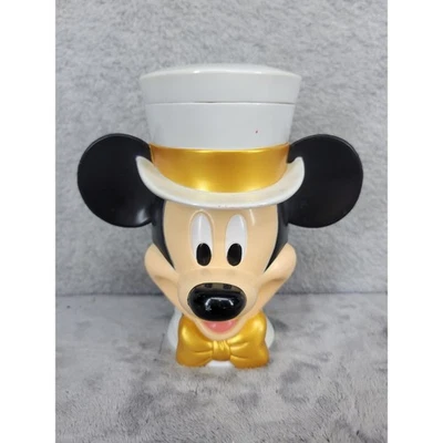 Disney On Ice Mickey Mouse Top Hat Bow Tie Coffee Mug Cup with Lid Made in China - Image 1 of 4