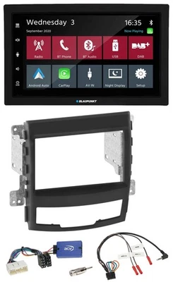 Blaupunkt 2DIN Lenkrad USB Bluetooth DAB Autoradio für SSangYong Korando mit Tas - Bild 1 von 4