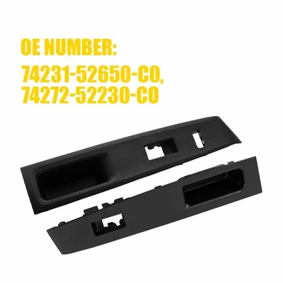 Panel interruptor ventana delantera trasera derecha bisel embellecedor negro ajuste Toyota Yaris 2012-2014 Foto 1 de 4