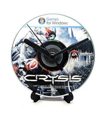 Crysis (1) Video Game CD Disc Clock Upcycled Gamer Gift Idea - Image 1 of 3