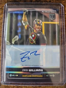 2024 PLL Lacrosse Fieldside Zed Williams Auto #51 Maryland Whipsnakes - Picture 1 of 2