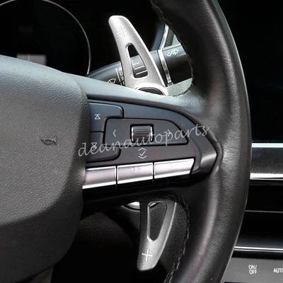 Extensión de palanca de cambios de volante plateada para Cadillac XT4 XT6 CT4 CT5 Foto 1 de 4