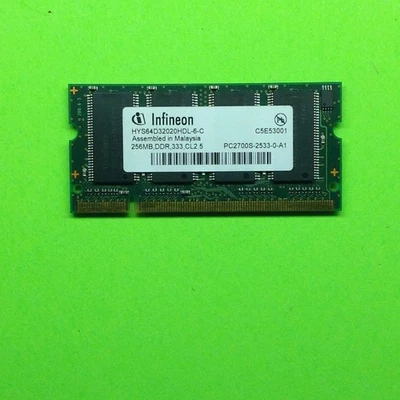 Infineon C5E53001 HYS64D32020HDL-6-C 256MB DDR-333 (PC-2700) PC-2700S Random A - Image 1 of 3