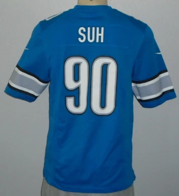 Футболка мужская Ndamukong Suh No90 Detroit Lions Nike синяя команда НФЛ маленькая - Изображение 1 из 4