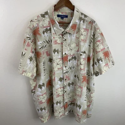 Camisa Hawaiana Croft & Barrow Para Hombres 4XL Multicolor Manga Corta Botón Ripstop Foto 1 de 4