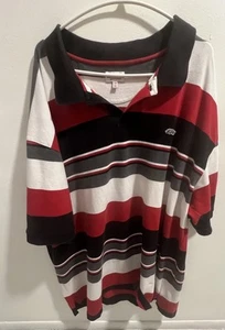 ECKO UNLTD 4XB Striped Rhino Rhinoceros Logo Old School Polo Big Man Shirt - Picture 1 of 20