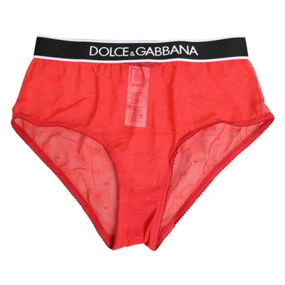 DOLCE & GABBANA Ropa Interior Rojo Nylon Logo Cintura Calzoncillo Panty IT2 / S 150usd Foto 1 de 4