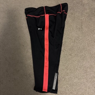 Under Armour Leggings Capris Women's Size M HeatGear Compression Black &hot Pink - Image 1 of 4