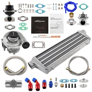 T3 T4 T04E Universal Turbo Stage III + puerta de desecho + intercooler turbo + líneas de aceite - Imagen 1 de 11