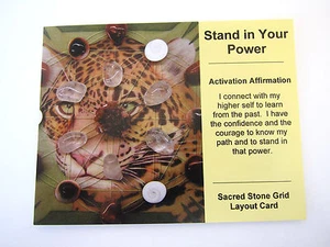 Stand in Your Power Grid Card Crystal Healing Cardstock 4x5inch Jaguar Totem - Bild 1 von 1