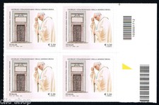 ITALIA 1 QUARTINA GIUBILEO STRAORDINARIO CODICE A BARRE 1712 - 2015 nuovo**