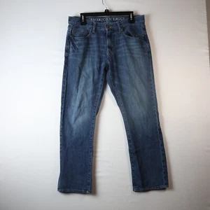 American Eagle Jeans Mens 34X28 Blue Straight Leg Medium Wash Denim - Picture 1 of 8