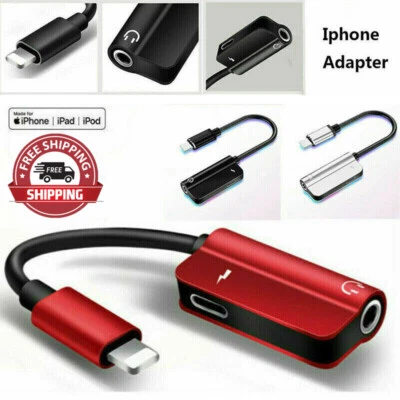 For iPhone Headphone Jack Adapter 3.5mm Audio Aux Cable Earphone Cord Converte - Image 1 of 4