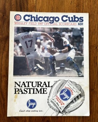 1987 Official Scorecard Chicago Cubs vs. San Francisco Giants Unmarked - Image 1 of 3