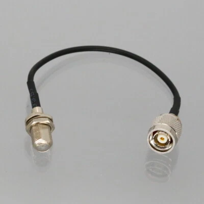 RF DVB Cable F female nut bulkhead to RP-TNC male RG174 6"~10FT GPS TV antenna - Image 1 of 4