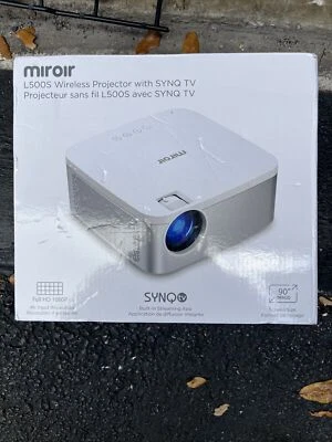 The Miroir L500S Wireless 1080p Projector SYNQ TV 90-Inch Screen Movie Projec... - Image 1 of 2