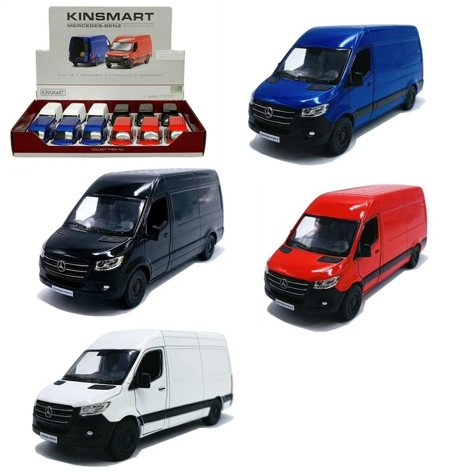 Kinsmart 5" Mercedes-Benz Sprinter Van Diecast Model Toy Car - 1:48 Choose Color - Image 1 of 1