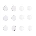10sets DIY Domed Magnifying Glass Cabochon Cover for Brass Photo Pendants Making