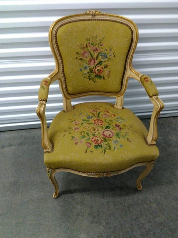 Pair of Louis XIV Needlepoint Arm Chairs Excellent Condition Cover