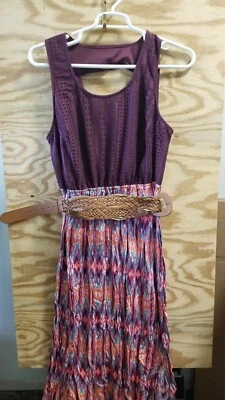 Maxi Vestido Faded Glory Damas Talla Grande 1X 16W Sin Mangas Cintura Elástica Foto 1 de 4