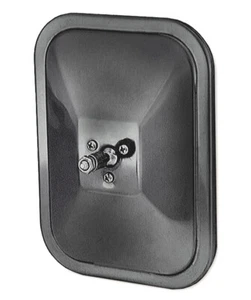 Grote 12072 Black Rolled-Rim Mirror with Ball Swivel - Picture 1 of 2