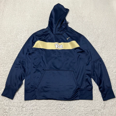 Pittsburgh Panthers Hoodie Mens Extra Large Navy NCAA Football Nike Sweatshirt Cover