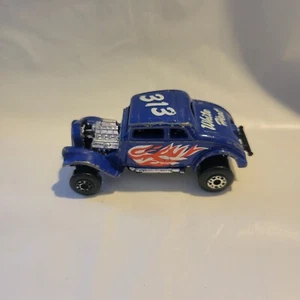 Vintage 1982 MATCHBOX BLUE '33 WILLYS STREEY not street mistake print - Picture 1 of 5