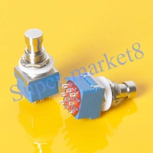 6pcs Guitar Effect Pedal 3PDT 9pin Push Button Foot Metal Switch True Bypass - Picture 1 of 3