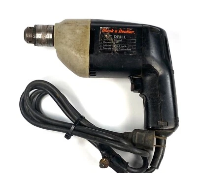 Vintage Black & Decker 3/8" VSR Corded Drill with Chuck Key No. 7190 TESTED - Image 1 of 4