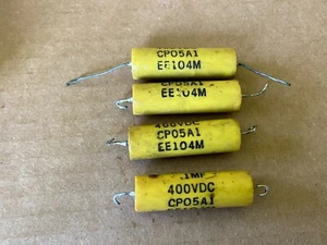 4 Vintage .1 uf 400v Pyramid Vitamin Q Capacitors TEST GOOD PIO Caps - Picture 1 of 7