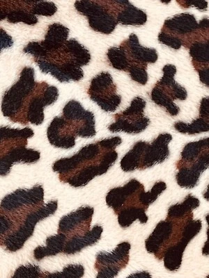 Fabric Remnant Leopard Print Polyester Fabric Pillows Cushions Pet Bed 64"x28" - Image 1 of 4