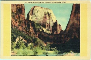 Great White Throne Zion National Park Utah Postcard Unposted - Picture 1 of 2