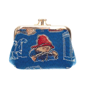 Signare Tapestry Clasp Change Purse Paddington Bear Blue Wallet Money Holder - Picture 1 of 6