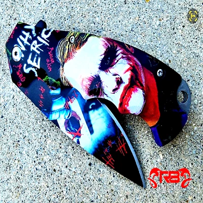 Faca de bolso 8,5" coringa tática dobrável assistida por mola EDC caça sobrevivência - Imagem 1 de 4