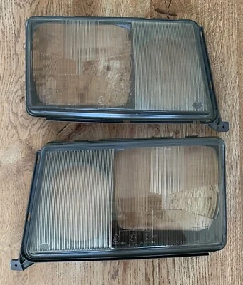 MERCEDES W124 S124 C124 HEADLIGHT GLASS HEAD LAMP GLASS OEM 12957900 SET HELLA - Image 1 of 4